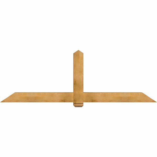 Ekena Millwork Eugene Rough Sawn Timber Gable Bracket, Western Red Cedar, 96"W x 32"H x 6"D x 6"F, 8/12 Pitch GBW096X32X0606EUG00RWR - main